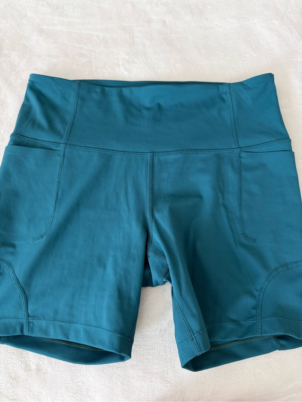 Xersion Women’s Teal Bike Shorts with Pockets Size Large E19